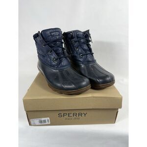 SPERRY Womans‎ Nylon Quilted Saltwater Duck Boots - Size 8 Blue